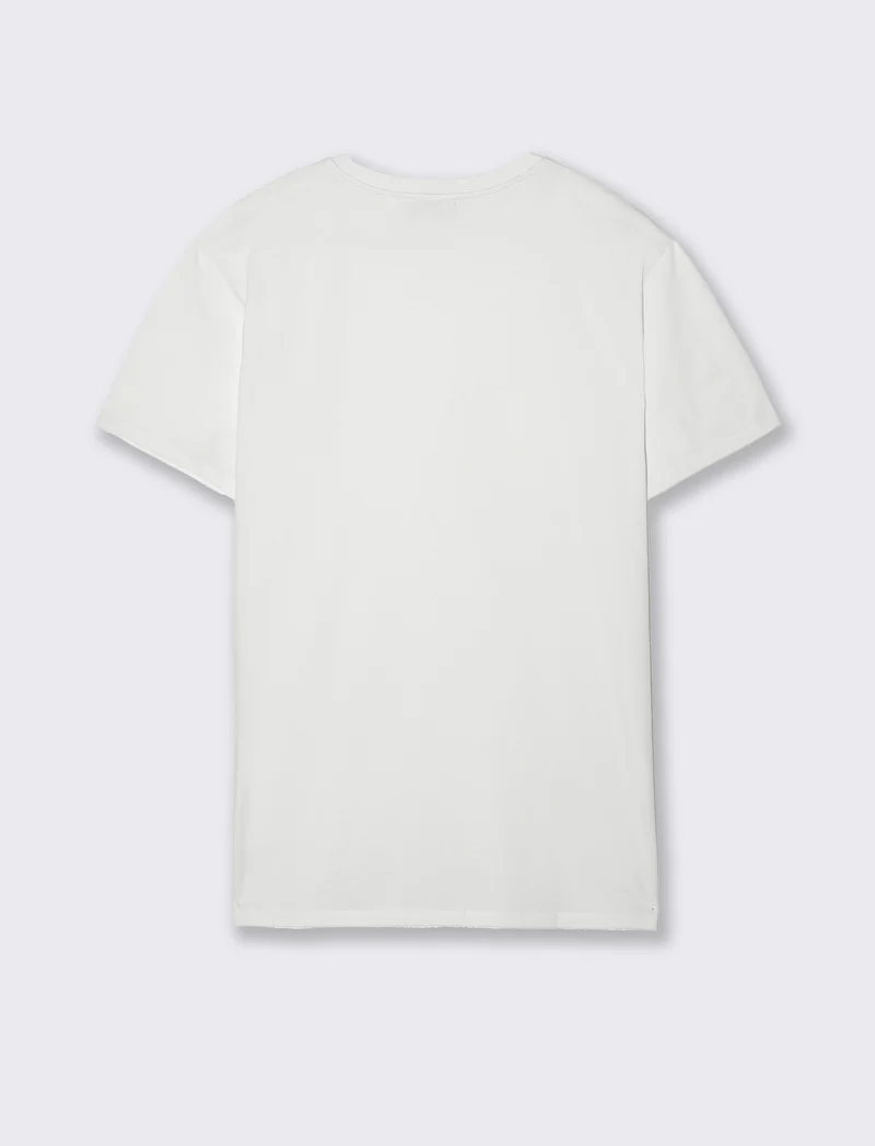 T-shirt in cotone premium mercerizzato da uomo - Bianco