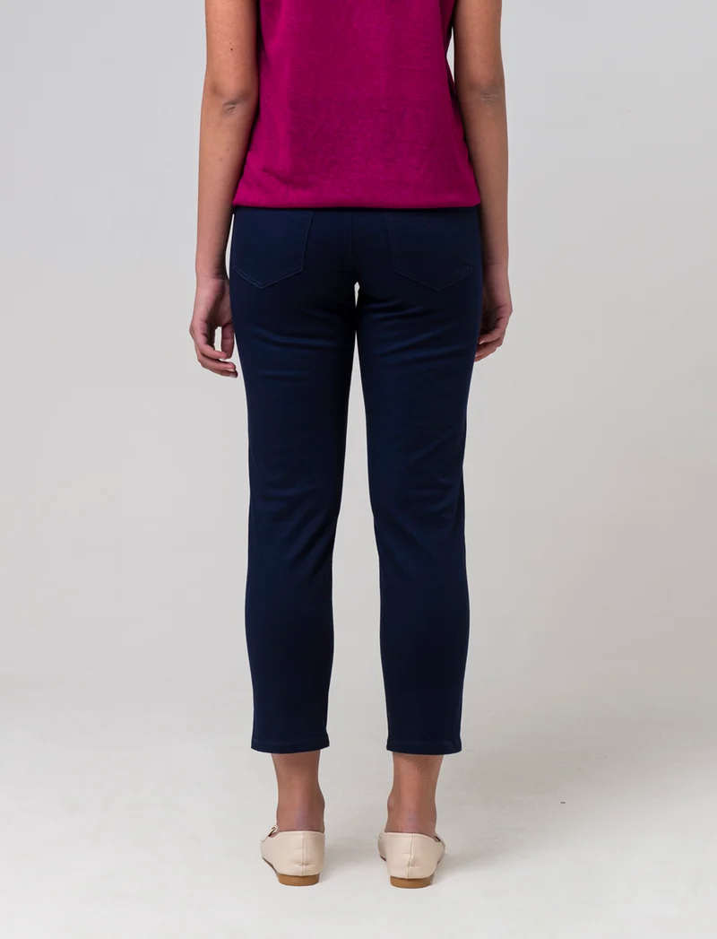 Jeans a pinocchietto da donna - Blu