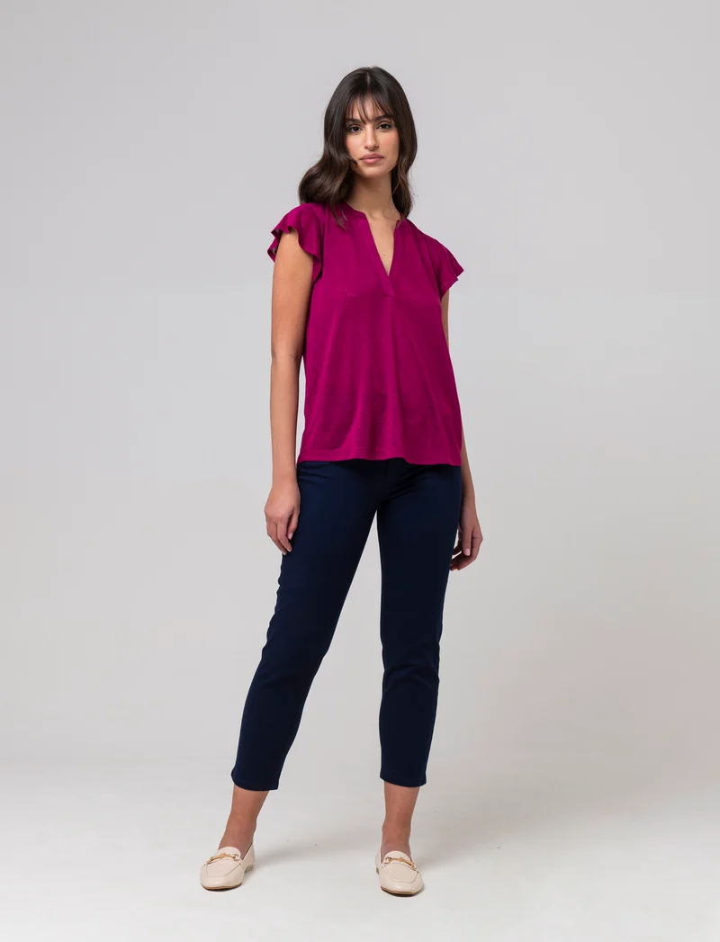 Jeans a pinocchietto da donna - Blu