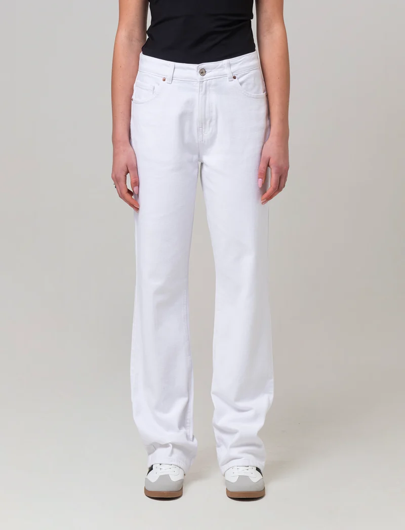 Jeans gamba diritta da donna - Bianco