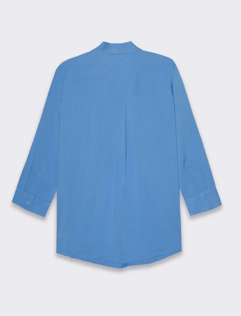 Casacca manica lunga da donna - Blu cielo