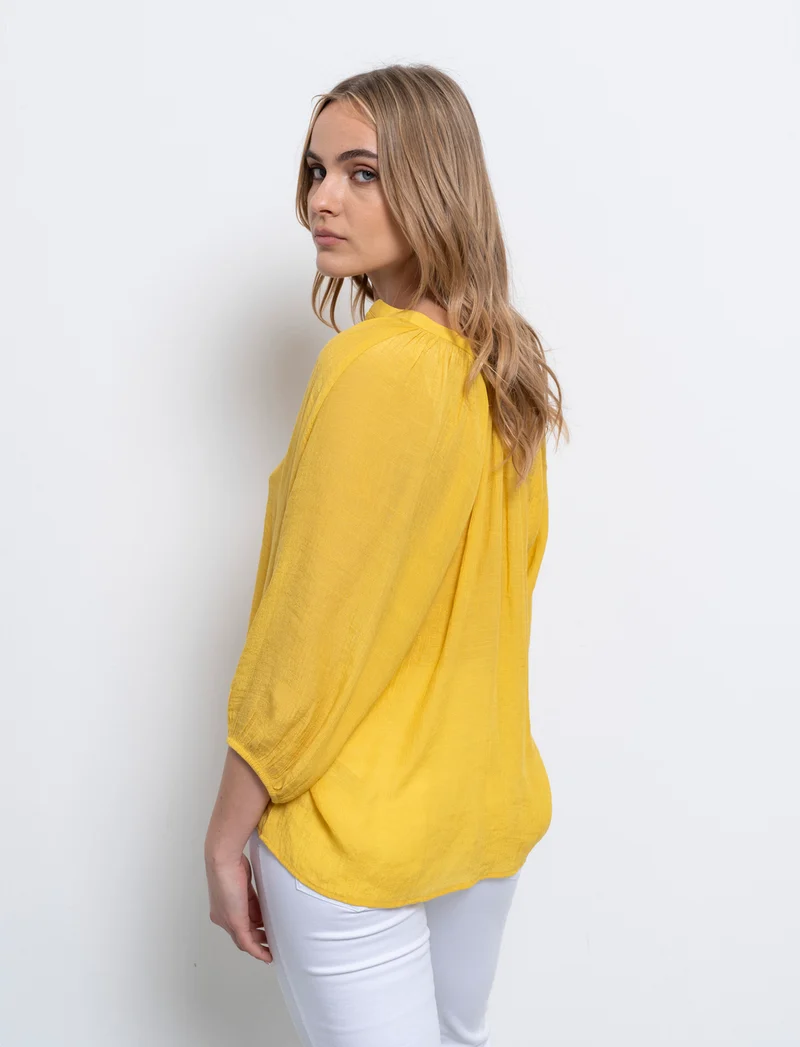 Casacca con manica a 3/4 da donna - Giallo
