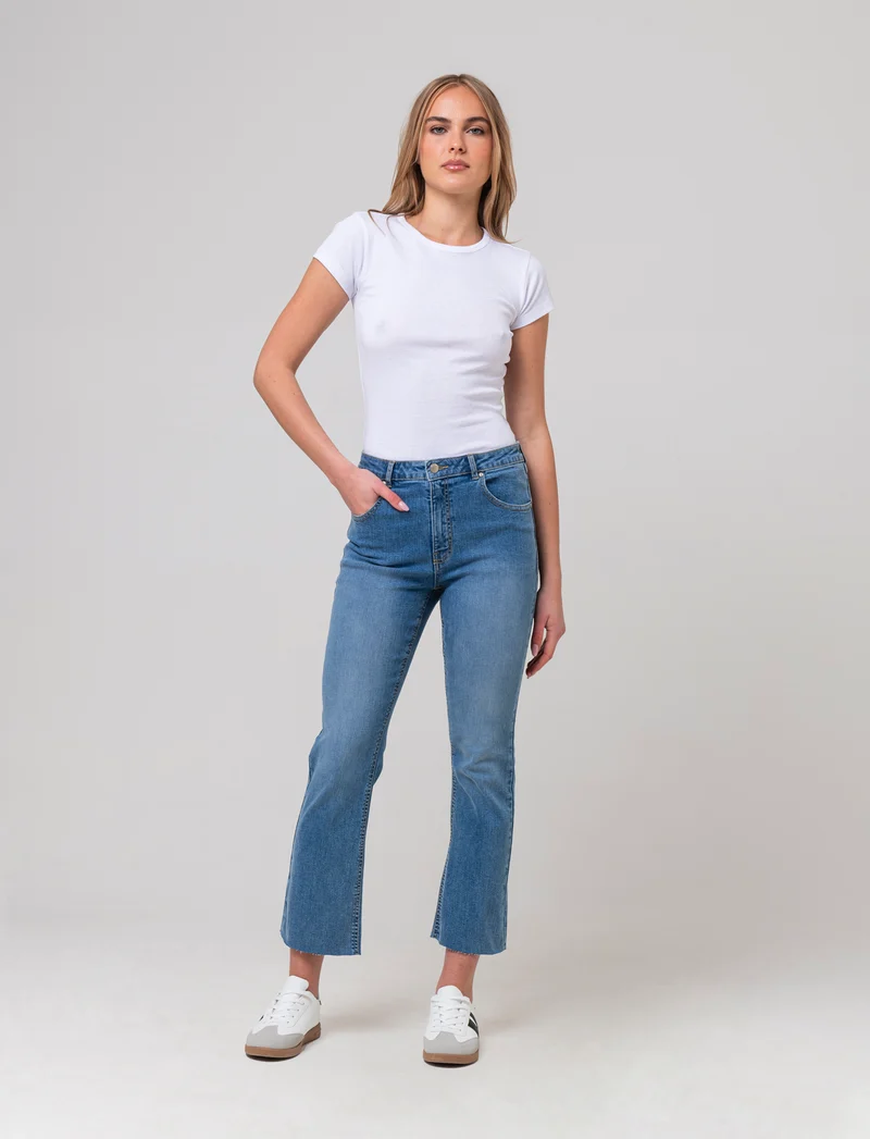 Jeans basico alla caviglia da donna - Denim