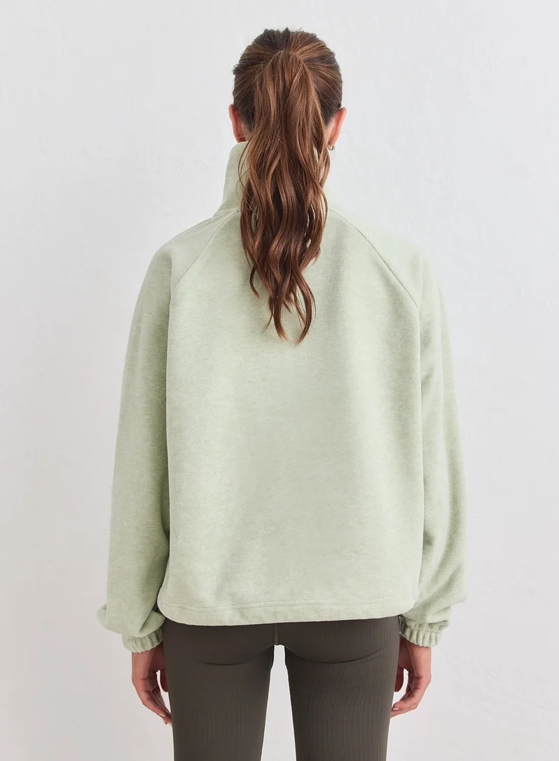 Pistachio Fleece Zip Jacket
