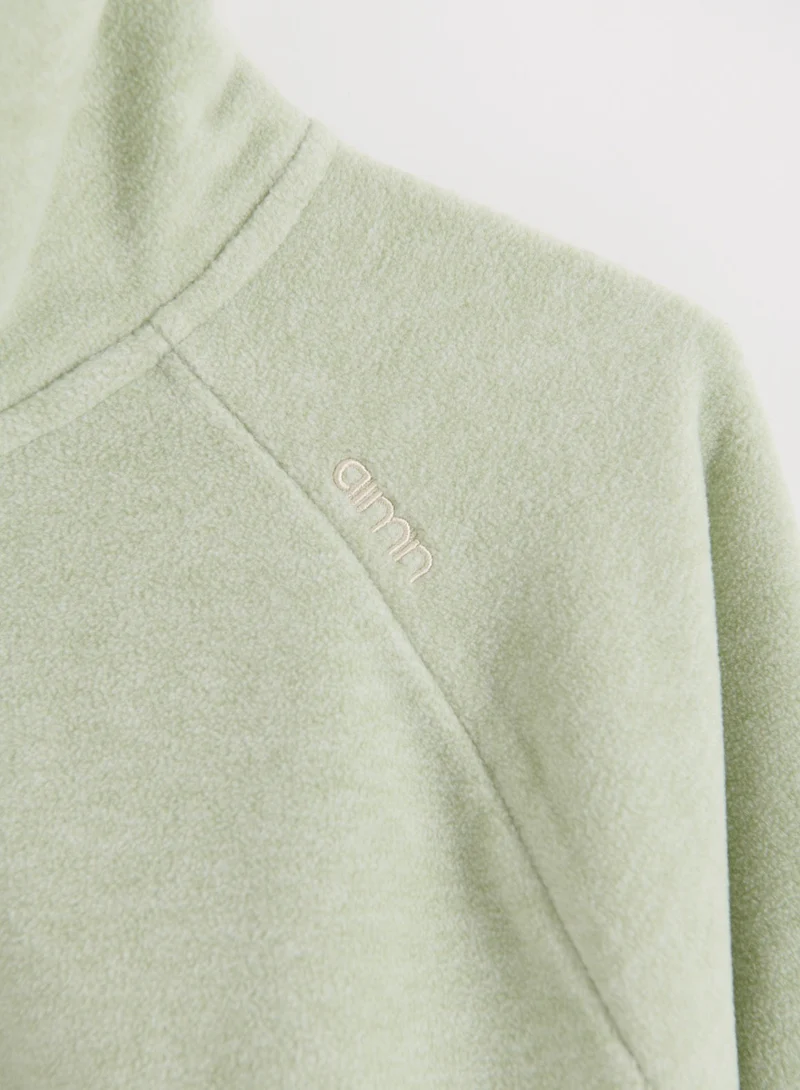 Pistachio Fleece Zip Jacket