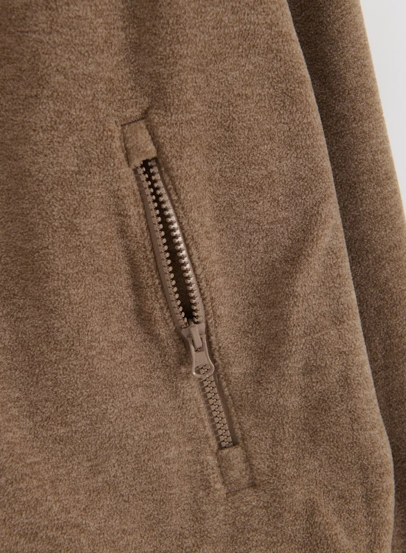 Hazelnut Fleece Zip Jacket