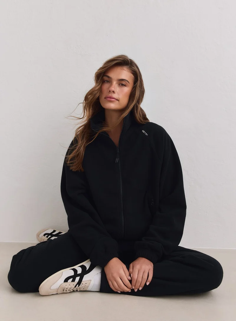 Black Fleece Zip Jacket