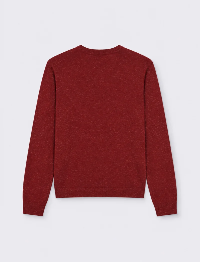 MAGLIA ML LUREX - Rosso rubino