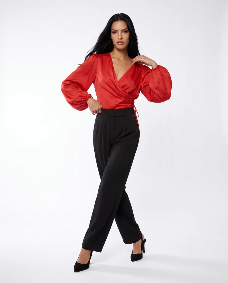 Casacca con chiusura a laccetto elegante - Rosso