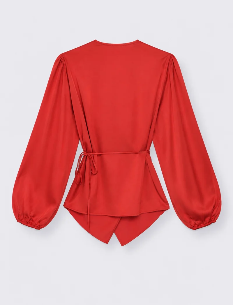 Casacca con chiusura a laccetto elegante - Rosso
