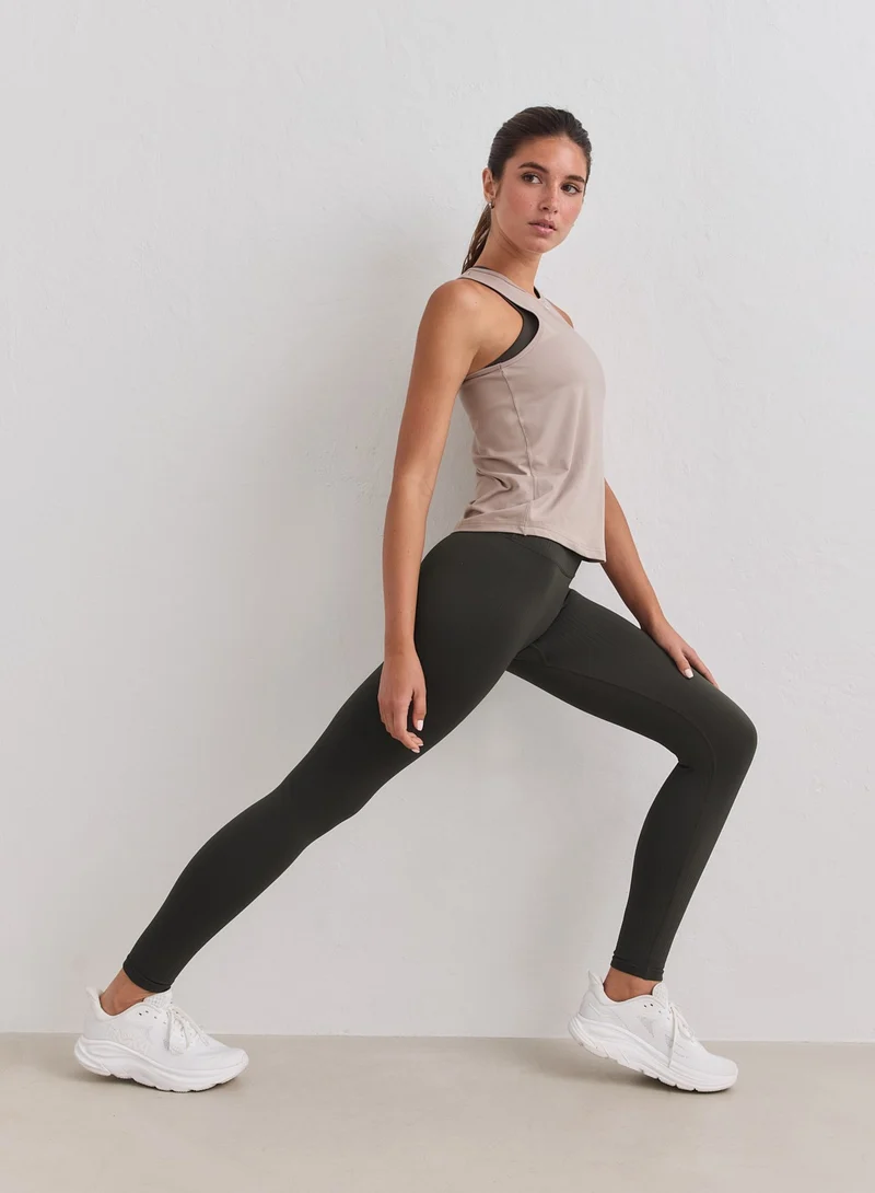 Dark Ivy Ribbed Seamless Tall Tights