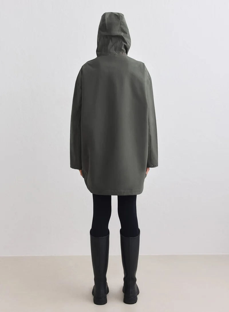 Dark Ivy Waterproof Oversized Anorak