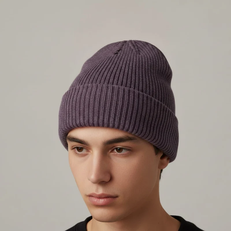 Cappello a costine delavè - Viola
