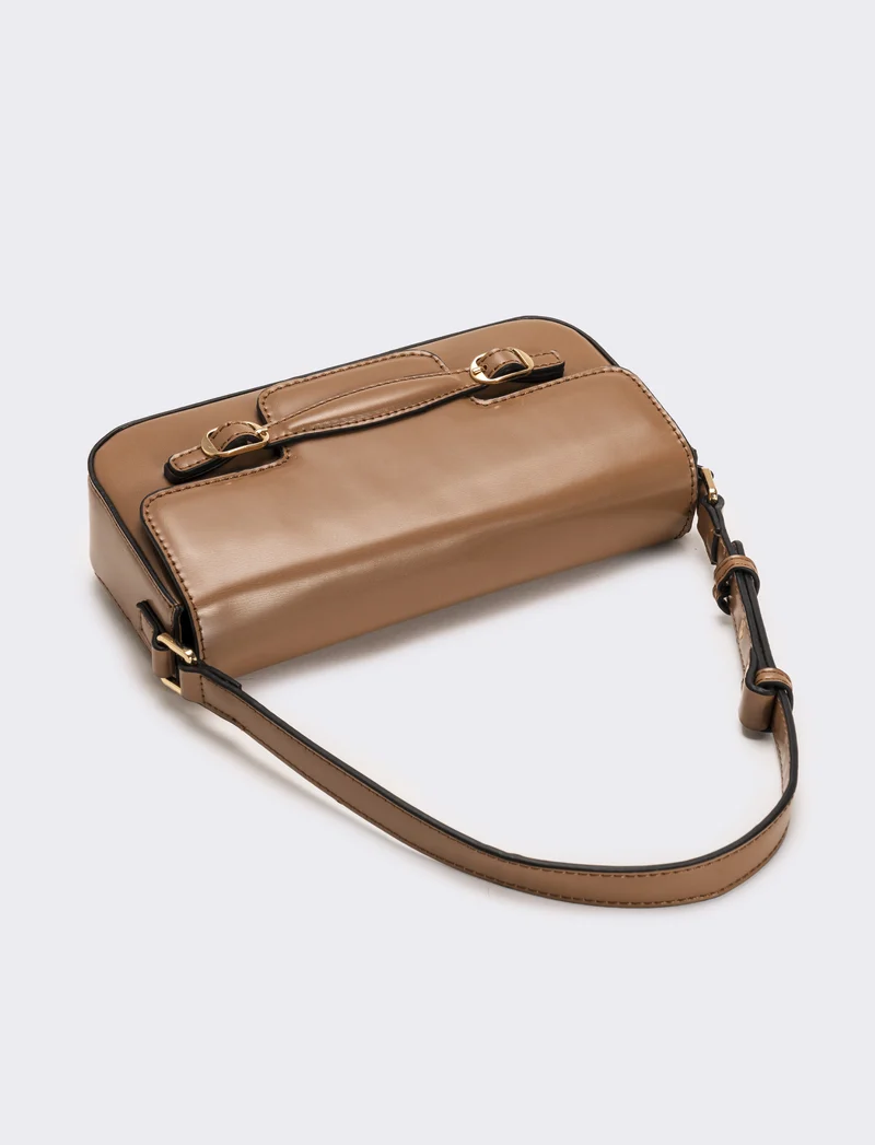 Tracolla donna con pattina - Beige