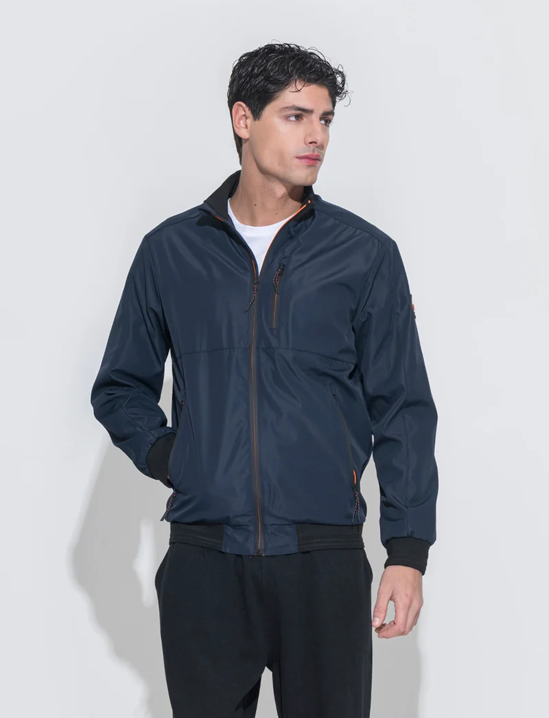 Giubbotto antivento sportivo da uomo - Blu