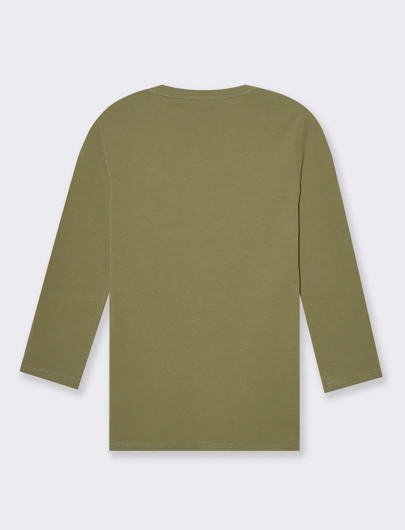 T-shirt basica scollo a v da donna - Kaky 1