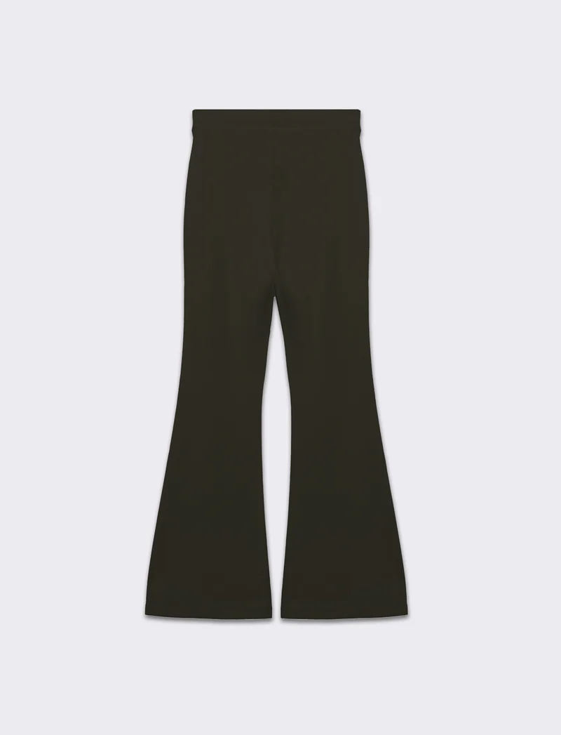 Pantalone basico flare da donna - Verde militare