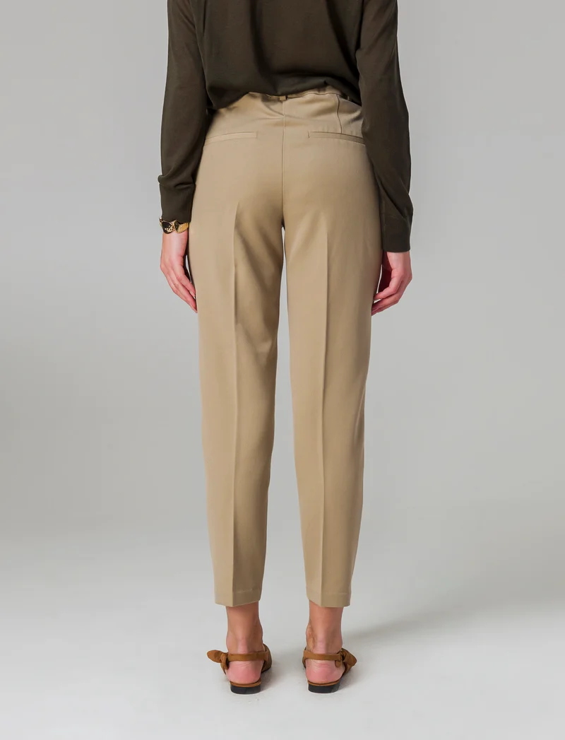 Pantalone basico da donna - Beige fieno