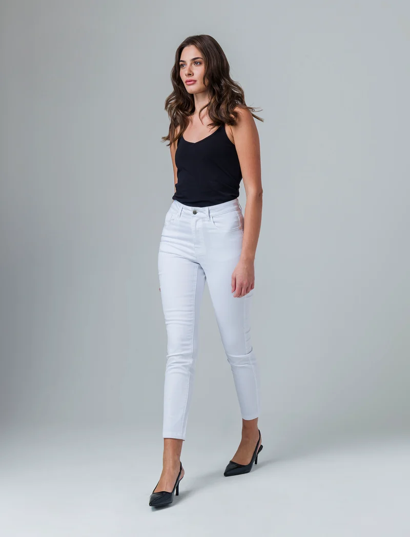 Pantalone skinny colored da donna - Bianco