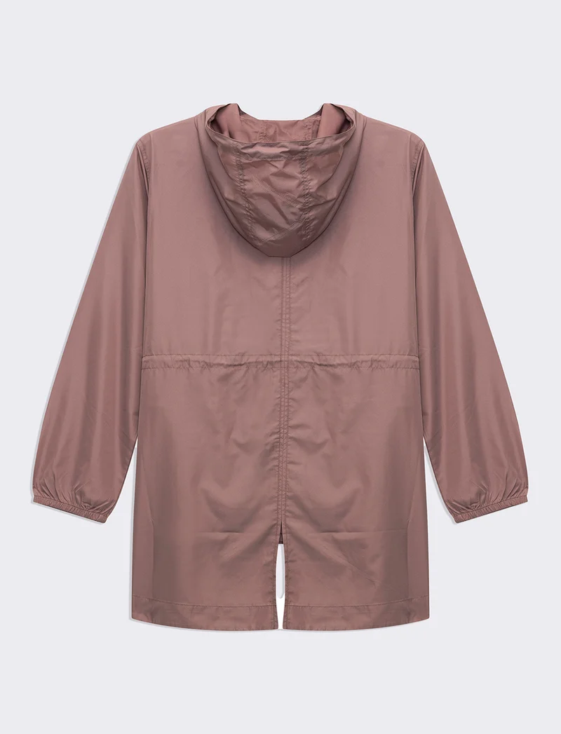 Parka con cappuccio da donna - Rosa antico