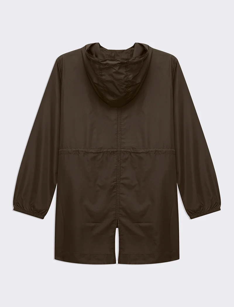 Parka con cappuccio da donna - Verde salvia
