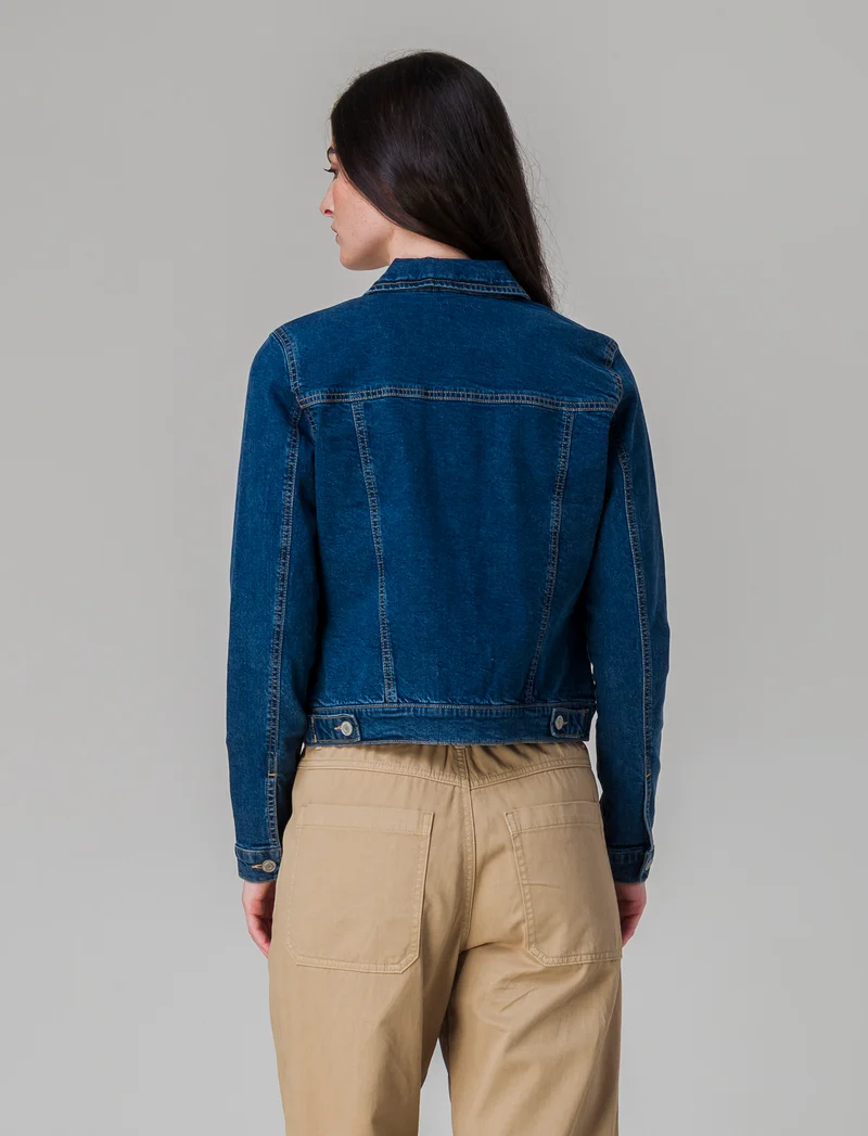 Giubbotto di jeans slim da donna - Denim