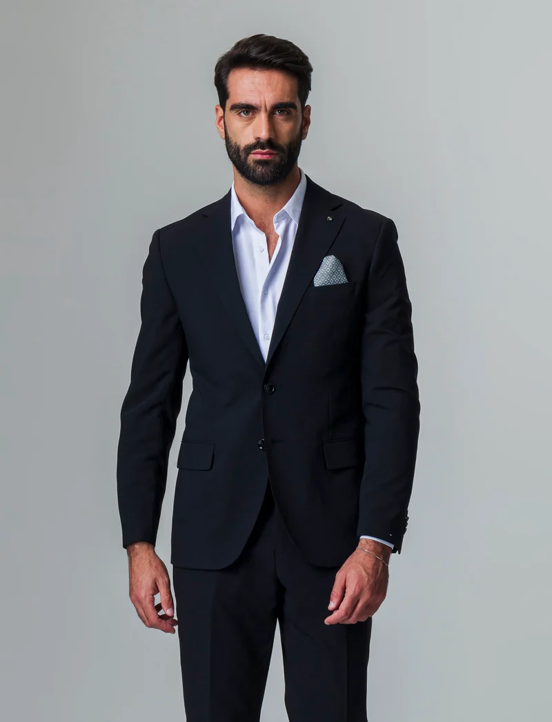 Blazer da completo formal fit da uomo - Nero