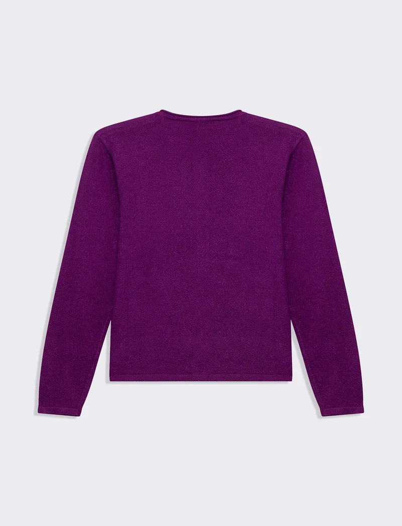 Cardigan manica lunga da donna - Viola