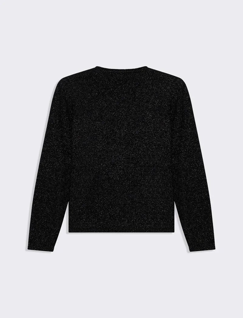 Cardigan manica lunga da donna - Nero