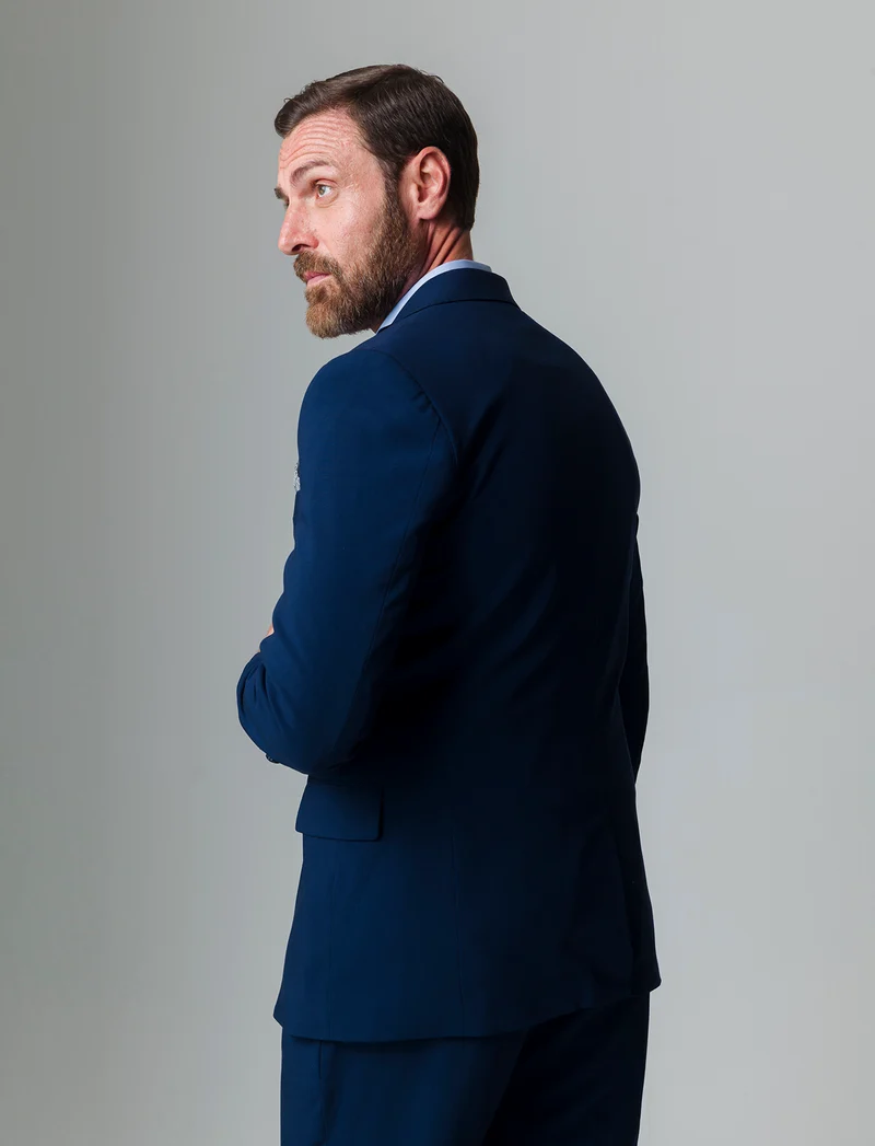 Blazer da completo formal fit da uomo - Blu