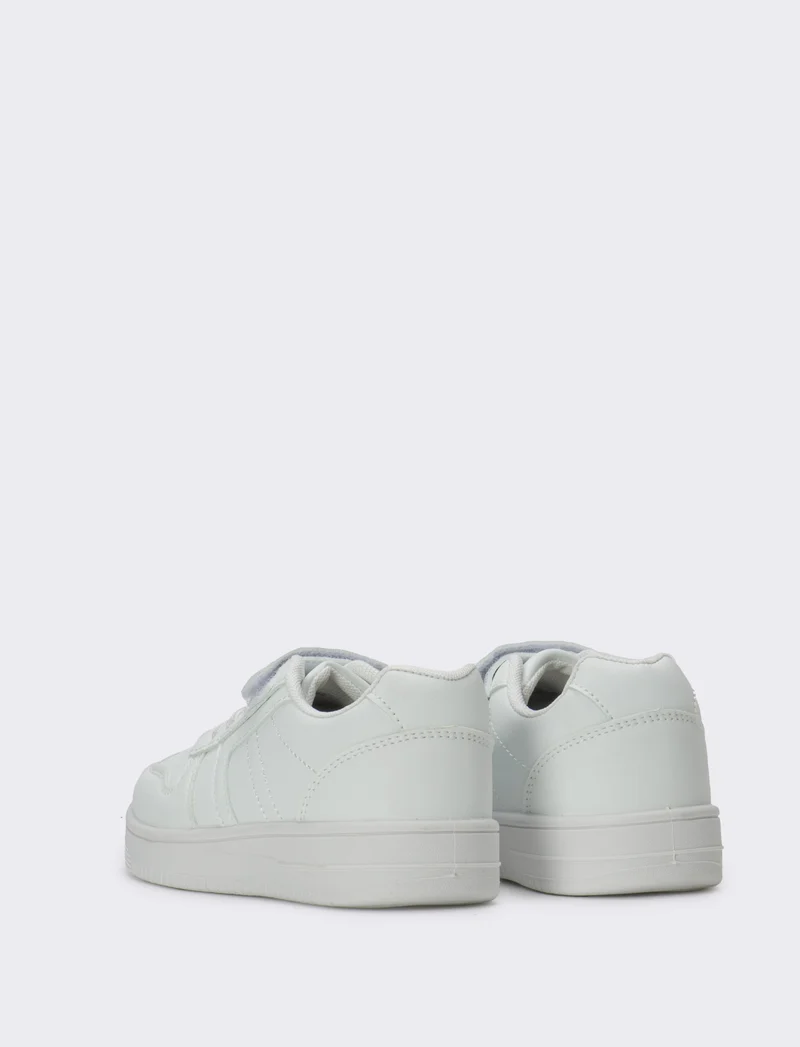 Sneakers monocolore da bambino - Bianco