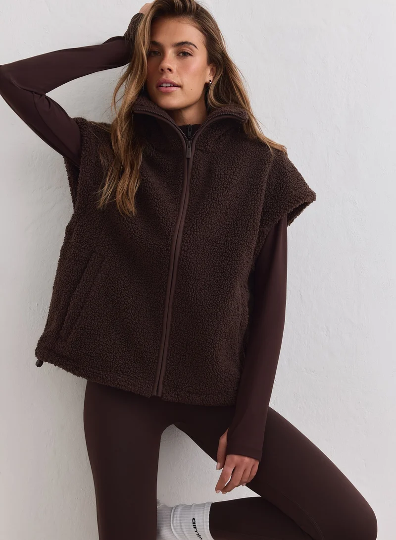 Chocolate Pile Vest