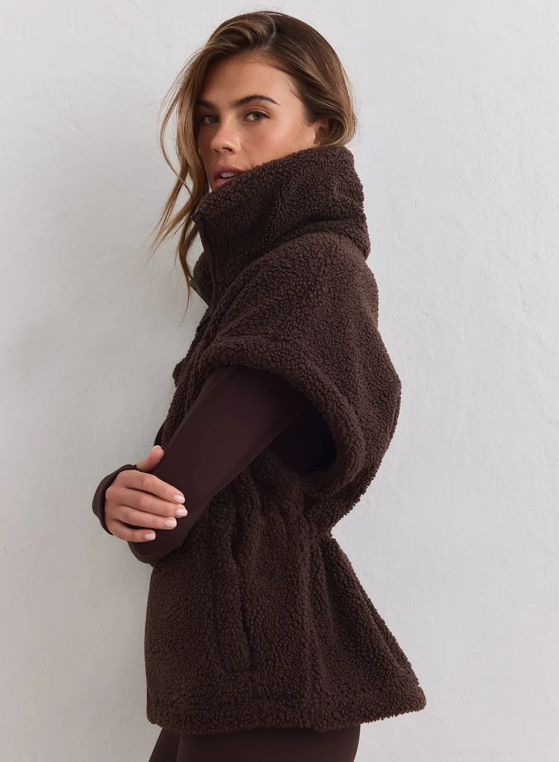 Chocolate Pile Vest