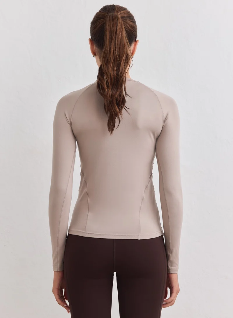 Dark Clay Soft Basic Long Sleeve