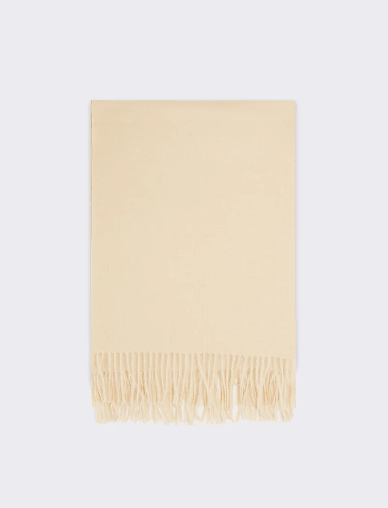Sciarpa unito con frange uomo - Beige