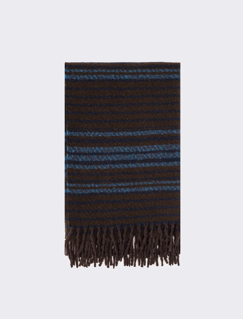 Sciarpa uomo righe multicolor - Blu