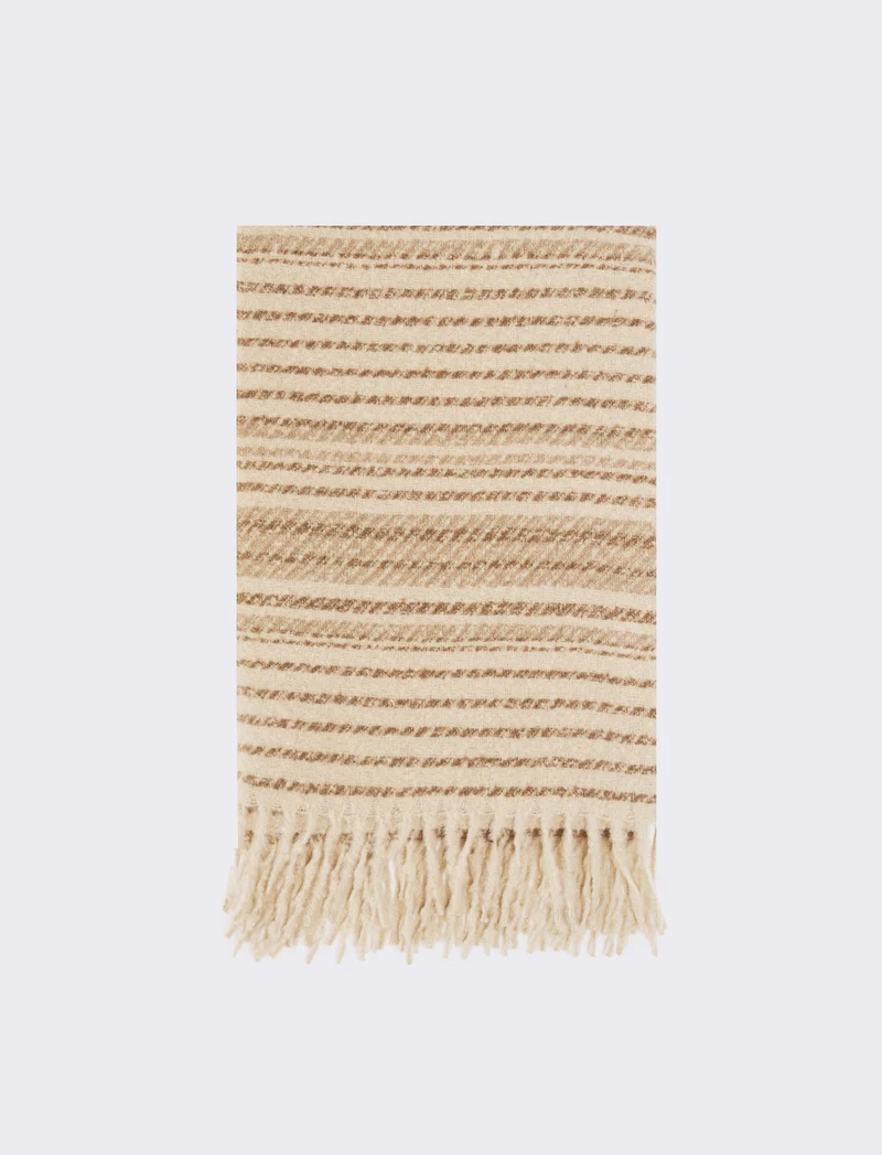 Sciarpa uomo righe multicolor - Beige