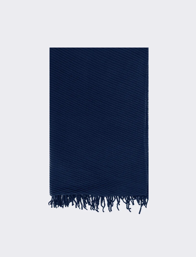 Sciarpa plissettata donna - Blu