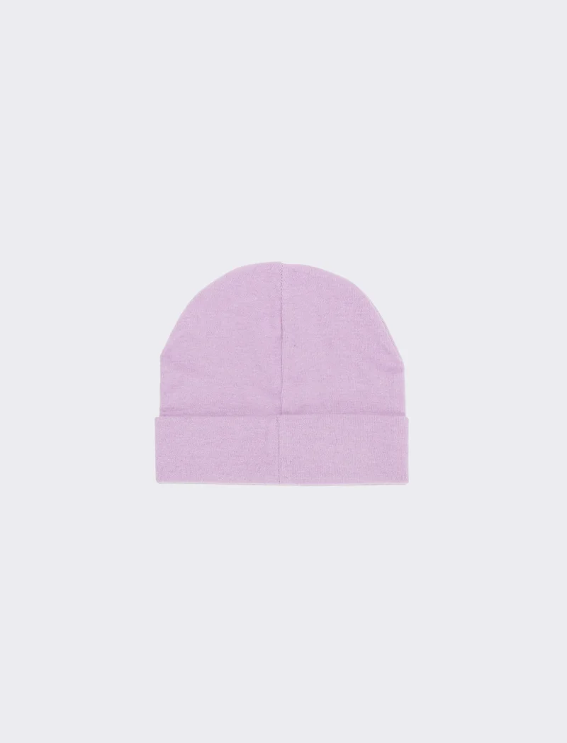 Cappello con risvolto cuori strass in vetro - Lilla