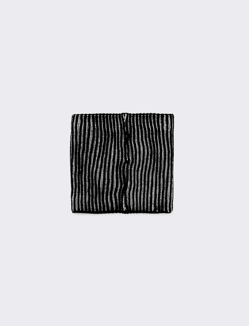 Sciarpa collo con cuore glitter - Nero