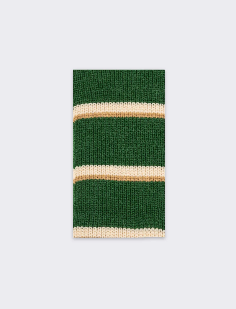 Sciarpa a righe in maglia bambino - Verde