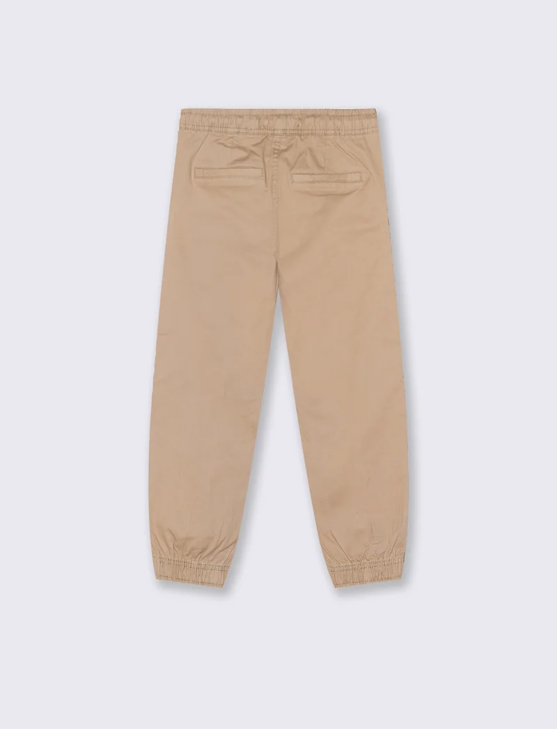 Jogger in twill. - Beige