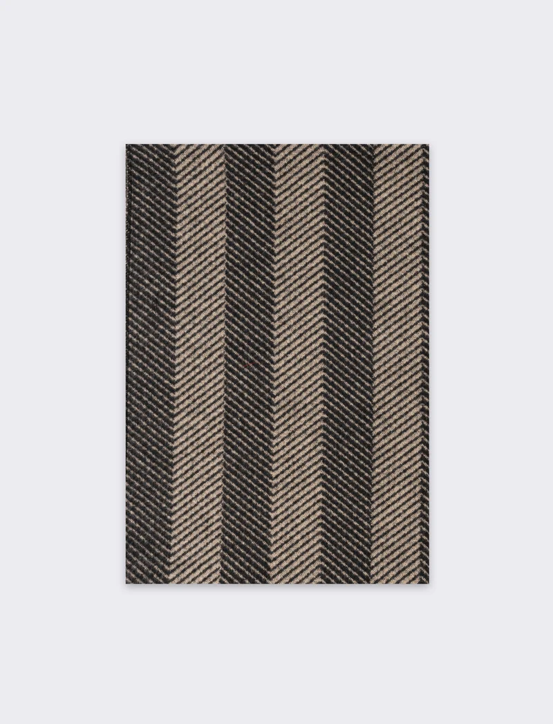 Sciarpa righe larghe verticali uomo - Beige