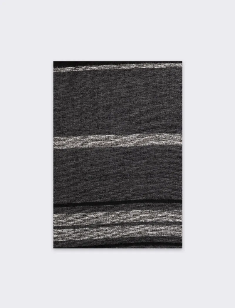 Foulard righe larghe uomo - Grigio
