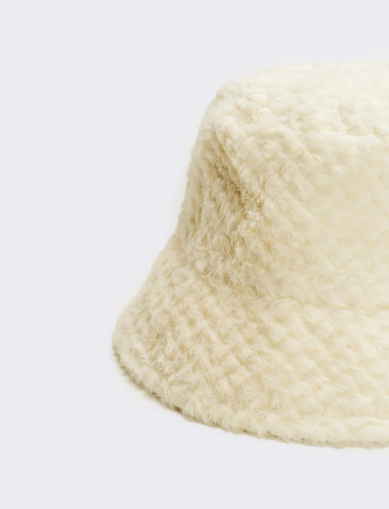 Cappello pescatore pelliccia - Bianco