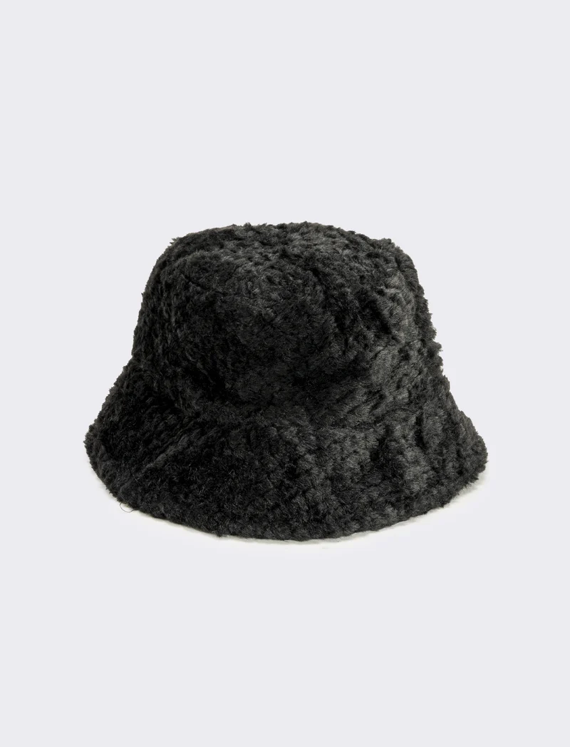 Cappello pescatore pelliccia - Nero