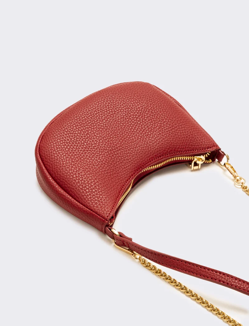 Borsa piccola mezzaluna - Rosso