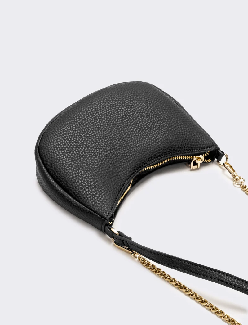 Borsa piccola mezzaluna - Nero