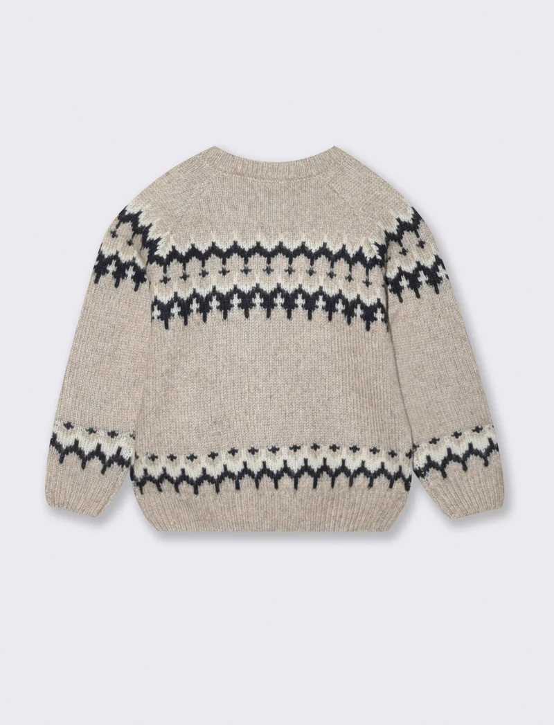 Maglioncino con disegno jacquard - Grigio