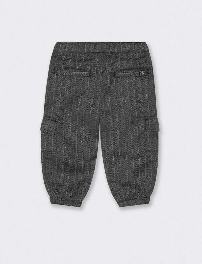 Pantaloni tessuto pesante con tasconi - Grigio